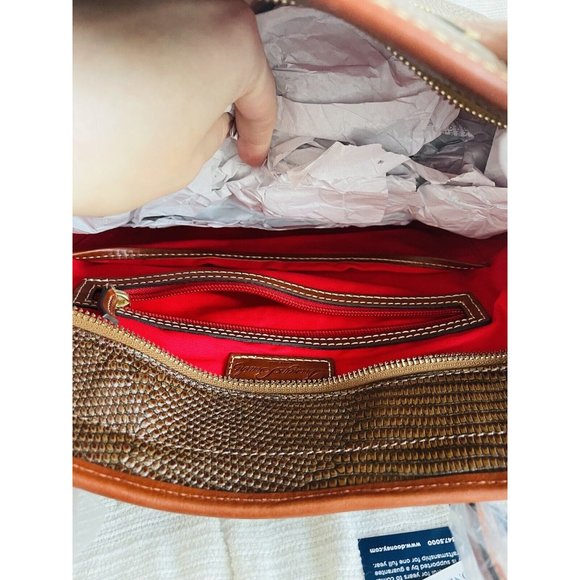 NWT Dooney & Bourke Embossed Lizard Tote - Chestnut BLIZD 1964 CSTN - Picture 8 of 10